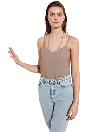 Trendyol Damen Basic Hanged Bluse. Blouse Westlich, , 42
