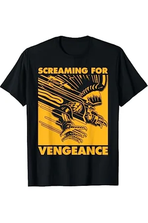 Judas Priest Screaming For Vengeance Gold Square T-Shirt