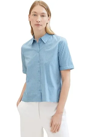 TOM TAILOR Damen Loose Fit Bluse mit Streifen, , 40