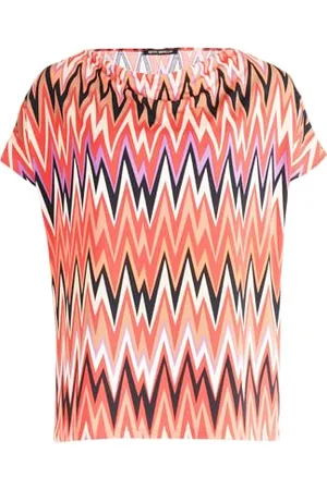 Betty Barclay Damen Printshirt mit Wasserfallausschnitt ,44