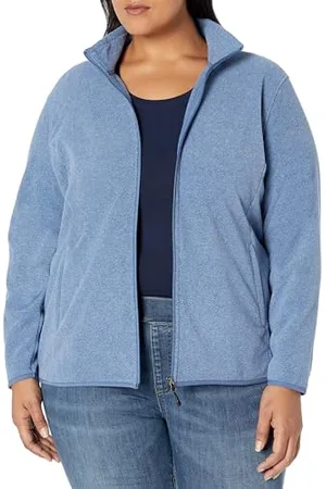Amazon Damen Weiche Polarfleece-Jacke mit durchgehendem Reißverschluss in klassischer Passform (erhältlich in Übergrößen), , L