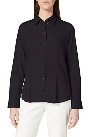 Seidensticker Damen City Langarm Regular Fit Uni Bügelfrei Bluse, , 54 EU
