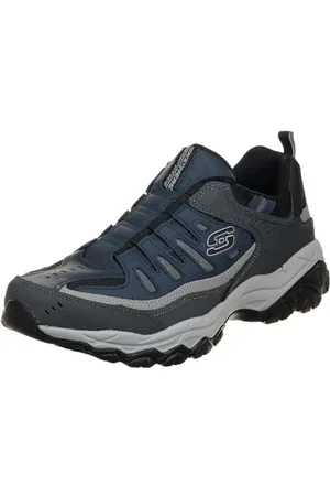 Skechers Herren Afterburn M. Fit Wonted Slipper, Marineblau/Grau, 44 EU