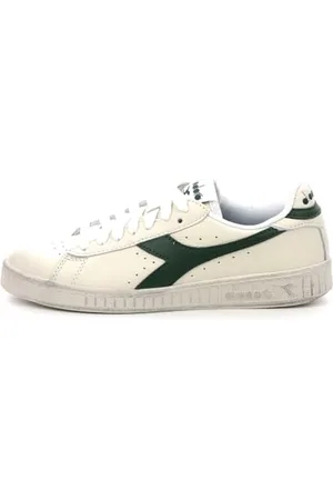 Diadora Unisex Game L Low Waxed Sneaker, Weiß/Grün, 36 EU