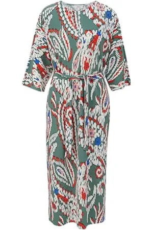 QS by s.Oliver Midi Kleid mit Plisseefalten