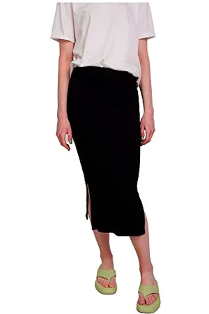 Pieces® Damen Pcjeneva Hw Midi Skirt Noos Bc Rock, , S EU