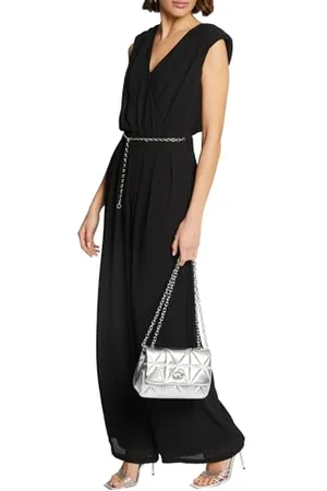 Morgan Langer fliessender Jumpsuit Schwarz 34
