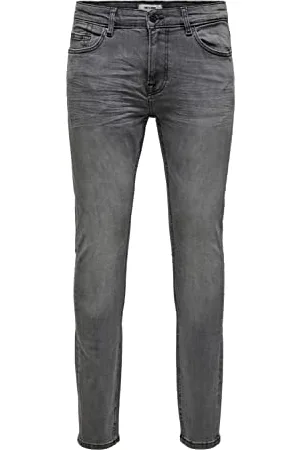 Only & Sons Mens Grey Denim Skinny