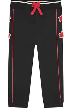 Steiff Jogginghose EU Größe 110 Navy, Mädchen Hose, Kleinkinder Sweatpants aus Baumwolle, Sport- und Freizeit Hose für Kinder, Bequeme und weiche Trainingshose, waschmaschinenfest