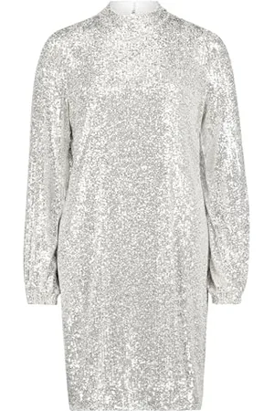 Cartoon Damen Pailletten-Kleid mit Stehkragen ,36