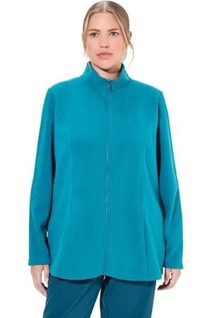 Ulla Popken Damen große Größen Übergrößen Plus Size Fleecejacke, Baukastensystem, Innenjacke, Stehkragen