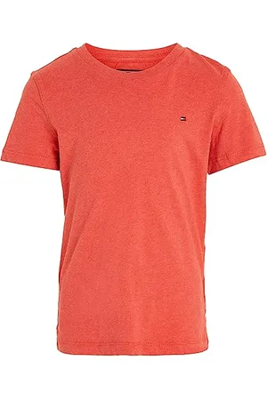 Tommy Hilfiger Jungen T-Shirt, Regular Fit, Apple Red Heather, 92
