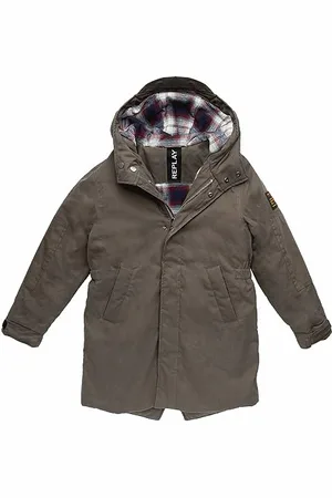 Replay Jungen Parka mit Kapuze Winter, (Grün), 4 Jahre