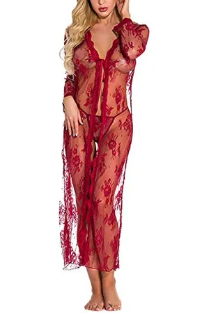 Sykooria Damen Femme Chemise de Nuit Pyjama-Sets, , XL