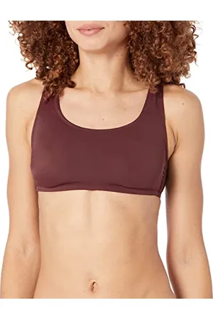 Amazon Damen Bauchfreies Schwimmoberteil mit U-Ausschnitt, , 46