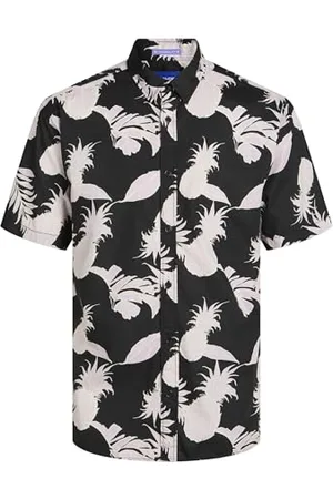 JACK & JONES Herren Jorjoshua Aruba AOP Shirt Ss Kurzarmhemd, , S