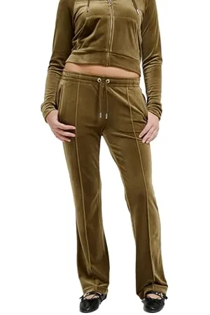 Juicy Couture Damen Tina Track Pant samtige Sweathose Trainingshose mit Kordelzug Jogger für Sport Freizeit Fitness in verschi. Farben Lässige Hose, , M
