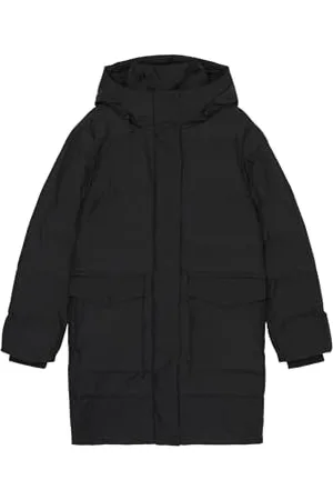 Marc O’ Polo Marc OߴPolo Denim Damen Mantel mit Kapuze wasserabweisend, (Black), XL