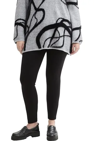 TOM TAILOR Damen 1045917 Leggings Hose, 14482-Deep Black, 50W x 28L