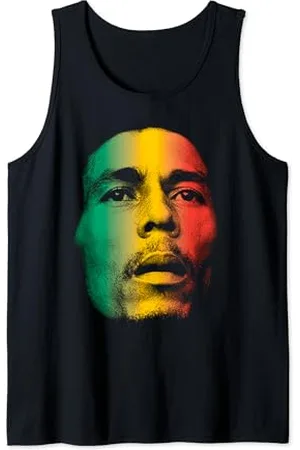 Bob Marley Official Rasta Fade Gradient Face Tank Top