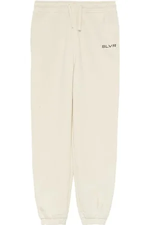 QS by s.Oliver Unisex Jogginghose aus Sweat mit Print-Detail helles Sand 140