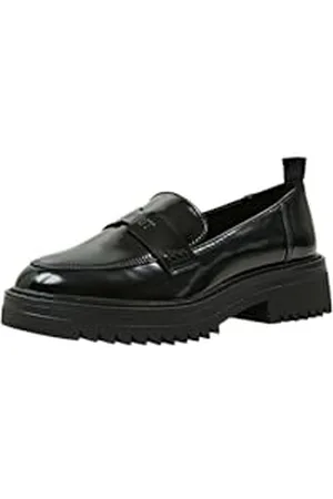 ESPRIT Modischer Chunky Damen Penny Loafer, 001/Black, 38 EU