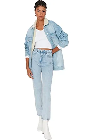 Trendyol Frau Mittlerer Bund Straight Leg Bootcut & Flared Jeans
