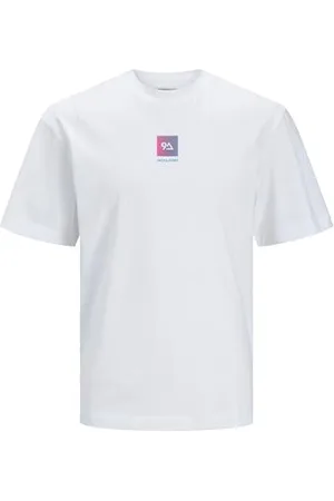 JACK & JONES Herren JCOBEECH Logo Tee SS Crew Neck PLS T-Shirt, White, 6X-Large