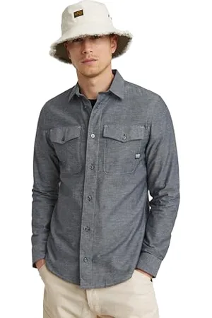G-Star RAW Herren Marine Slim Hemd, , L