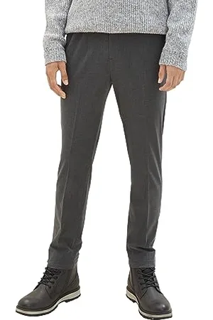 TOM TAILOR Herren 1037539 Relaxed Tapered Fit Hose in Ankle-Länge, 10775-Mid Grey Melange, 34/34