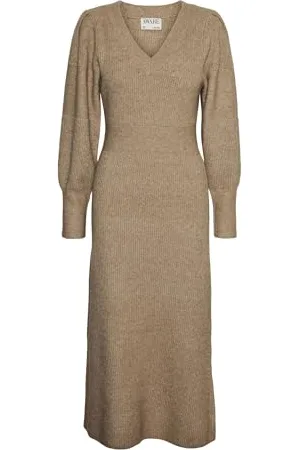 VERO MODA Female Strickkleid VMANGALINA Langes Kleid