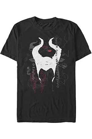 Disney Unisex Maleficent: Mistress Of Evil Dark Collage Organic Short Sleeve T-shirt, , S