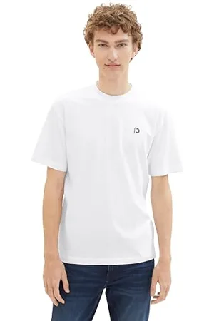 TOM TAILOR Herren Basic T-Shirt mit Logo-Print, , XXL