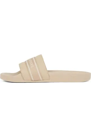 Tommy Hilfiger Damen Badeschuhe Poolslide With Webbing Elegant, Beige (Horseradish), 37