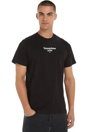 Tommy Hilfiger Herren T-Shirt Kurzarm Slim Rundhalsausschnitt, (Black), XXL