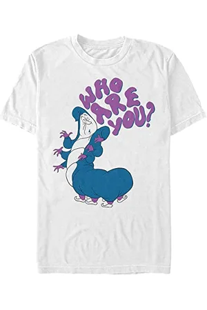 Disney Unisex Alice in Wonderland Who Are You Organic Short Sleeve T-shirt, , XXL