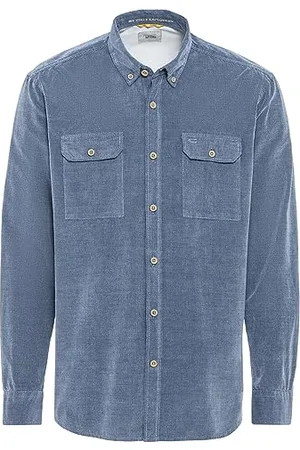 Camel Active Herren Langarmhemd aus gebrochenem Kord menswear-6XL