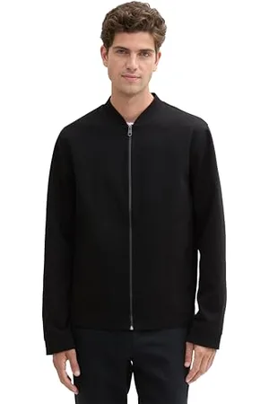 TOM TAILOR Herren Piqué Sakko in Bomber-Style, , M