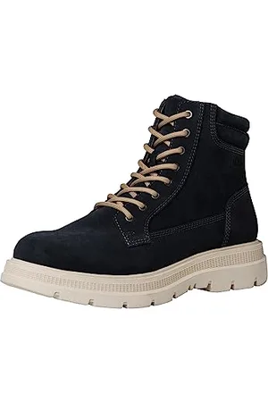 QS by s.Oliver Herren Stiefeletten zum Schnüren aus Wildleder Winter Blau , 41