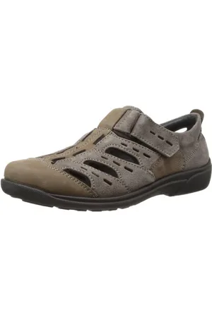 Rohde Herren Halbschuhe Slipper Leder Klettverschluss Rostock 1235, Größe:46 EU, Farbe: