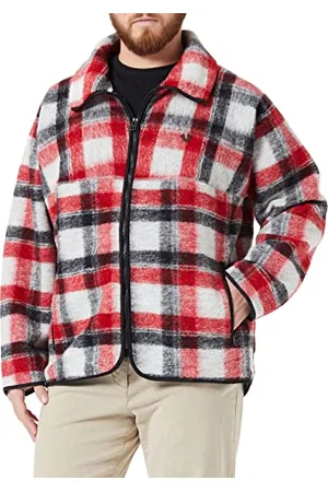 True Religion Herren Zip Check Oversize Jacket, , Standard