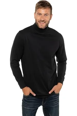 JP 1880 Herren große Größen Übergrößen Menswear L-8XL Rollkragen-Shirt, Basic, Jersey, Lange Ärmel 3XL 723303130-3XL