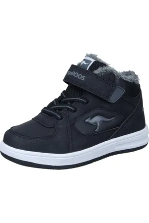 KangaROOS Jungen Unisex Kinder K-CPI Kalino Mid EV Sneaker, Jet Black/Steel Grey, 24 EU