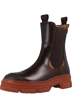 GANT FOOTWEAR Damen MONTHIKE Halblange Stiefel, dk Brown/orange, 42 EU