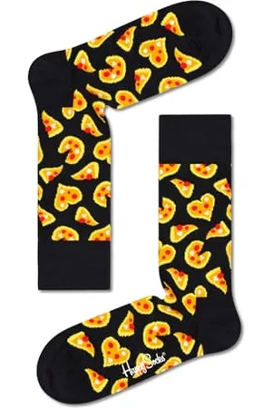 Happy Socks Damen Pizza Love Socken, Black, 36-40