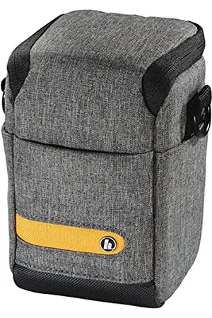 hama Kameratasche „Terra“ aus Recycling-Polyester (Fototasche für Digitalkamera mit Objektiv 8 x 7,5 x 13 cm, Trageriemen zum Umhängen als Schultertasche, Gürtelschlaufe für Bauchtasche)