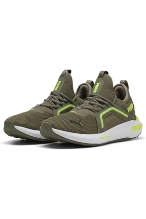 PUMA Unisex SOFTRIDE ENZO 5 Straßen-Laufschuh, Loden Green-Yellow ALERT, 40.5 EU