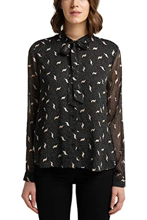 Mustang Damen Elisa Bow AOP Bluse, , 40