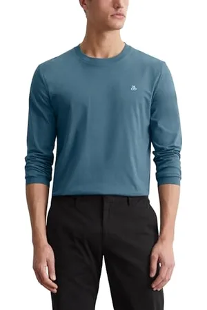 Marc O’ Polo Marc OߴPolo Herren Langarmshirt aus Bio-Baumwolle Basic, Blau , M