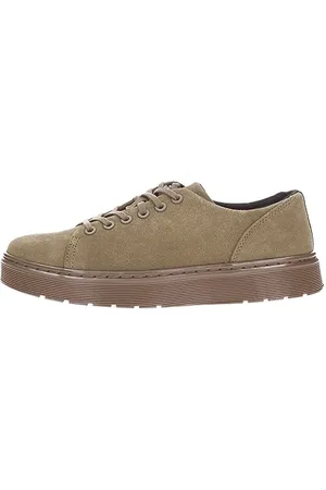 Dr. Martens Unisex 6 Eye Shoe Boots, DMS Olive E.H. Suede, 43 EU